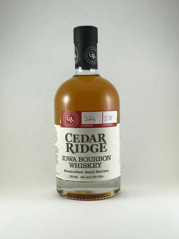 Cedar ridge Iowa bourbon